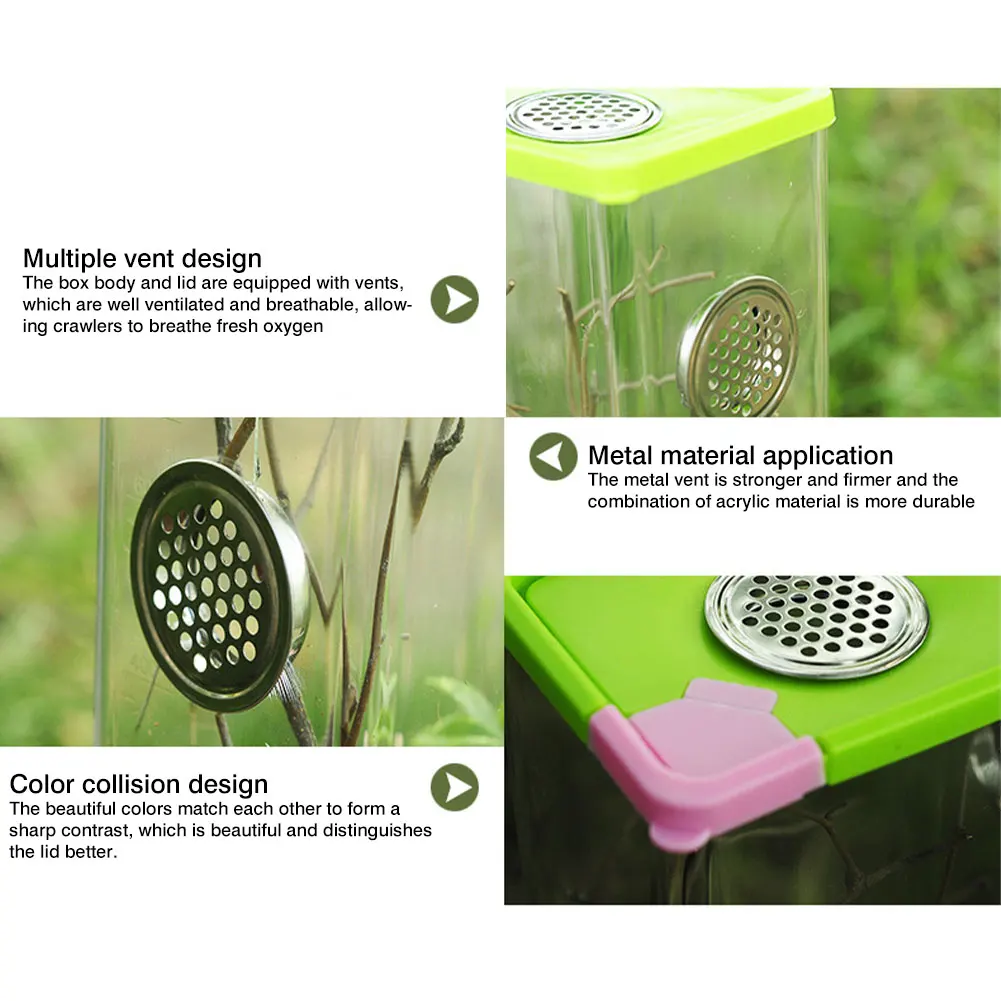 Для разведения рептилий Box прозрачный акриловый Террариум для питание от