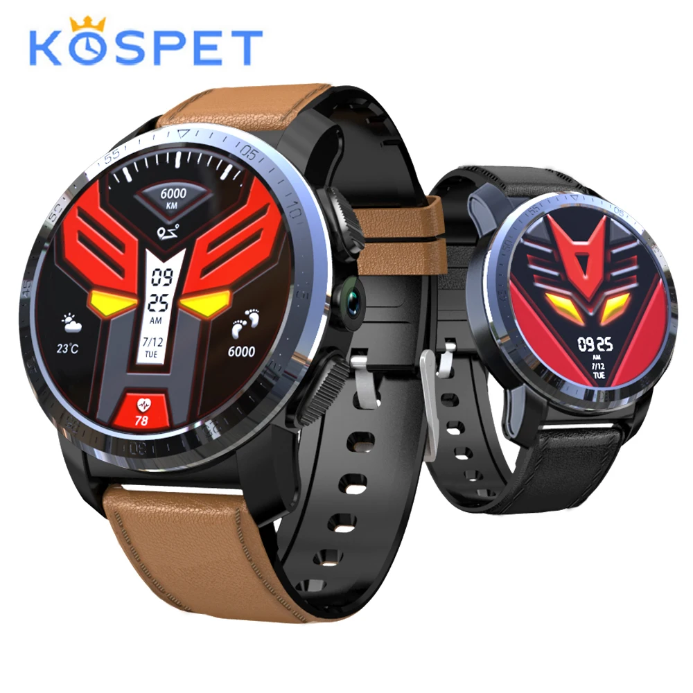 Смарт часы KOSPET Optimus Pro 4G телефон 3 ГБ 32 GPS пульсометр аккумулятор 800 мАч 1 39 дюйма