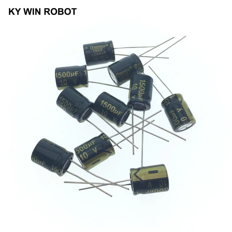 

10 pcs Aluminum electrolytic capacitor 1500 uF 10 V 10 * 13 mm frekuensi tinggi Radial Electrolytic kapasitor
