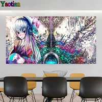 5d diy handmade full diamond painting elf flower butterfly girl cross stitch embroidery mosaic arts crafts crystal home decor
