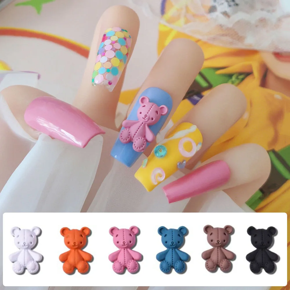 Украшения для ногтей в японском стиле с печеньем медведем девочек новый