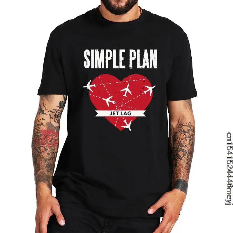 

Simple Plan Jet Lag T Shirt Canadian Rock Band T Shirt Short Sleeved EU Size 101% Cotton Soft Cool Camisetas