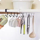 Кухонные подвесные крючки для хранения, железная стойка без отверстий, Многофункциональная вешалка для гаджетов, шкафчик, кухонный инструмент