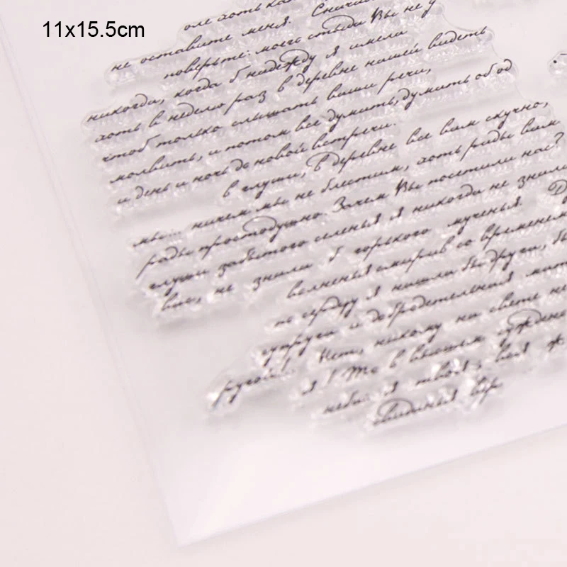Antique text Clear Stamps New 2019 Scrapbooking Rubber Stamp Transparent Silicone Party card making stempel Paper Template | Дом и сад
