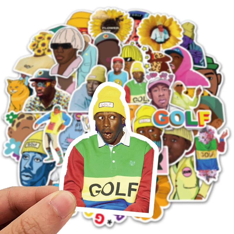 10/30/50 unids/pack Am&eacute;rica cantante de Hip hop Tyler The Creator calcoman&iacute;as para cuadernos de ordenador de monopat&iacute;n caja del tel&eacute;fono m&oacute;vil-1