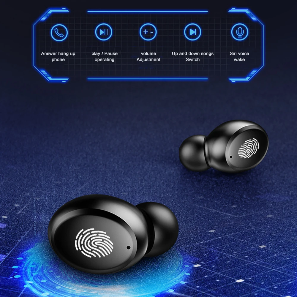 TWS 5,0 Bluetooth 8D стерео наушники IPX7 водонепроницаемые спортивные Беспроводные наушники с 4000 мАч Внешний аккумулятор светодиодный дисплей