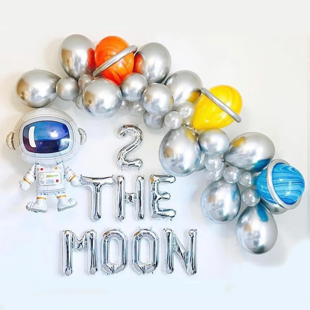 

Outer Space Party Astronaut Foil Balloons Rocket Helium Balloon Kids Galaxy Theme Birthday Party Baby Shower Decoration Favors