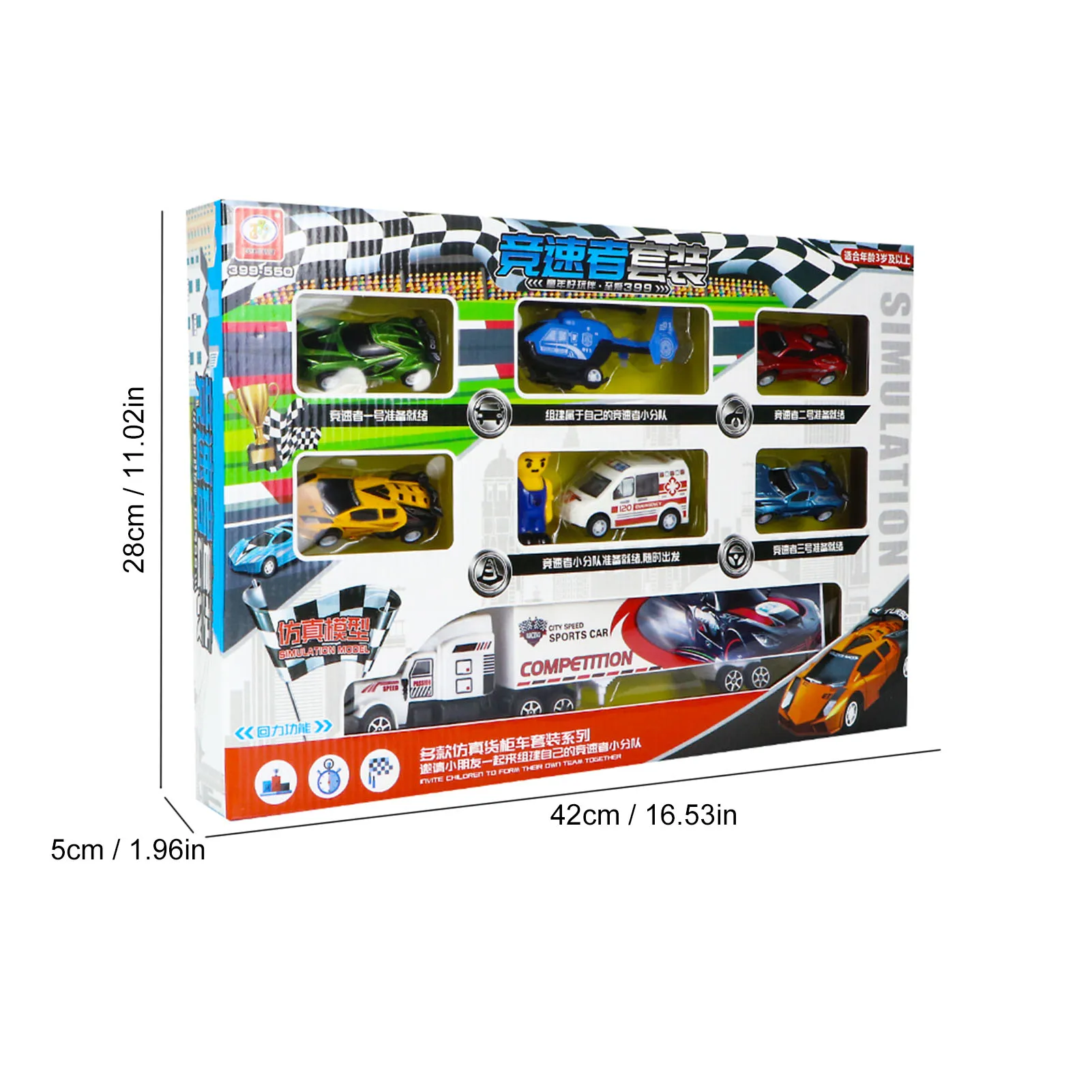 

Childrens Vehicle Toy Cargo Fire Truck Pull Back Toy For Boy 3-6