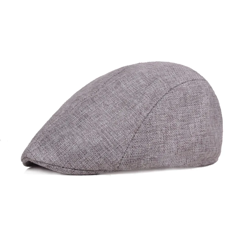 Beret Men Vintage Cap Women Spring Summer Cotton Solid Black White Gentlemen Winter Ladies Hat