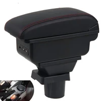 for mitsubishi attrage armrest box central store content box car styling decoration accessory with cup holder usb