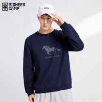 pioneer camp 2021 fashion mens hoodies sweatshirt men 100 cotton hip hop streetwear black blue red mens clothing ayk03005079h