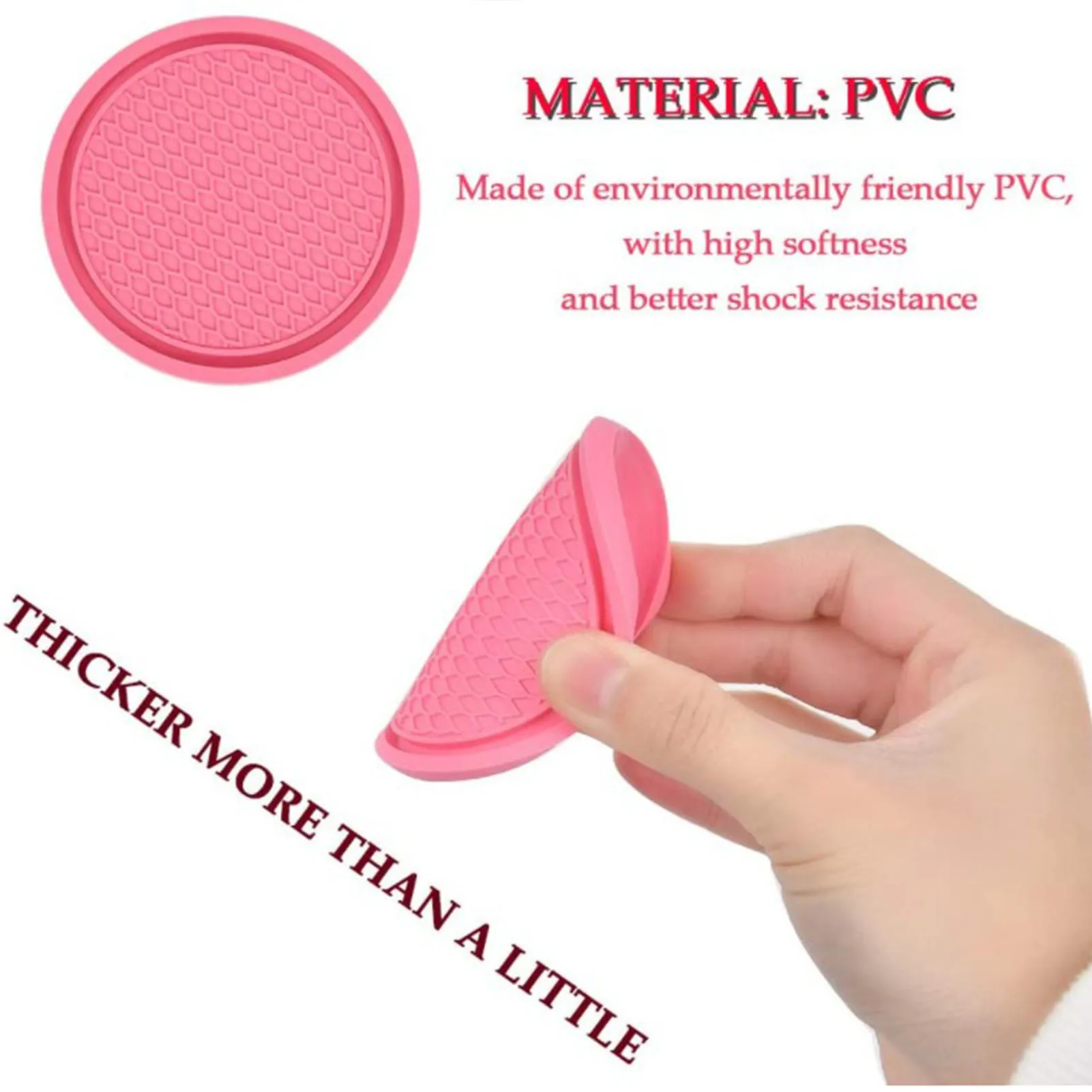 

4pcs/set Car Cup Mat Waterproof Vehicle Coaster Rubber Water Cup Bottle Holder Non-slip Pad For Auto Car Interior Accessories