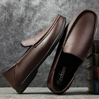high quality business loafers men casual luxury slip on shoes genuine leather mens shoes brand driving shoes office formal shoes