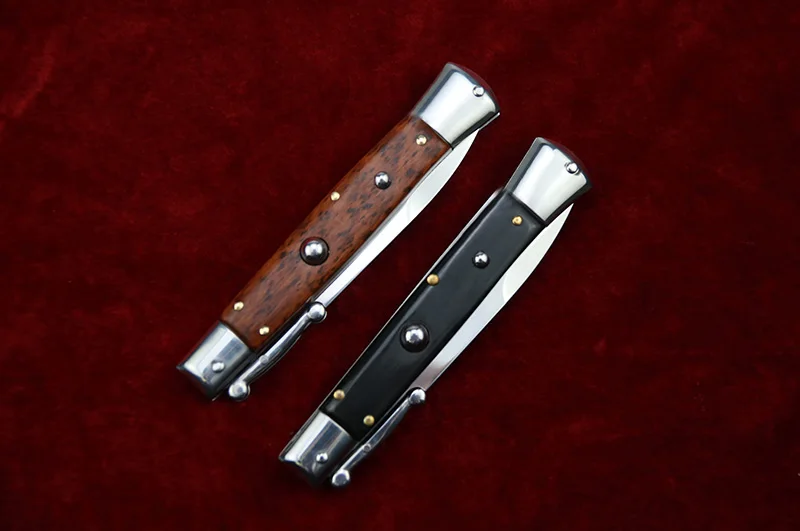 

LEMIFSHE New 440C Blade Snake Wood/Angle Handle Folding Knife Outdoor Fishing Camping Hunting Pocket Fruit Gift EDC Tool