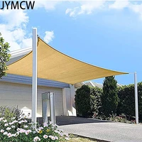 300d waterproof polyester square rectangle shade sail garden terrace canopy swimming sun shade camping hiking yard sail awning