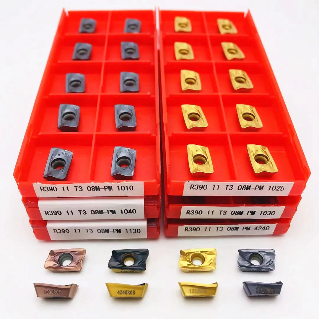 10 шт. R390 11T308M PM 1130/1010/1040/1030/1025/4240 для сменных концевых фрез карбидные концевые фрезы