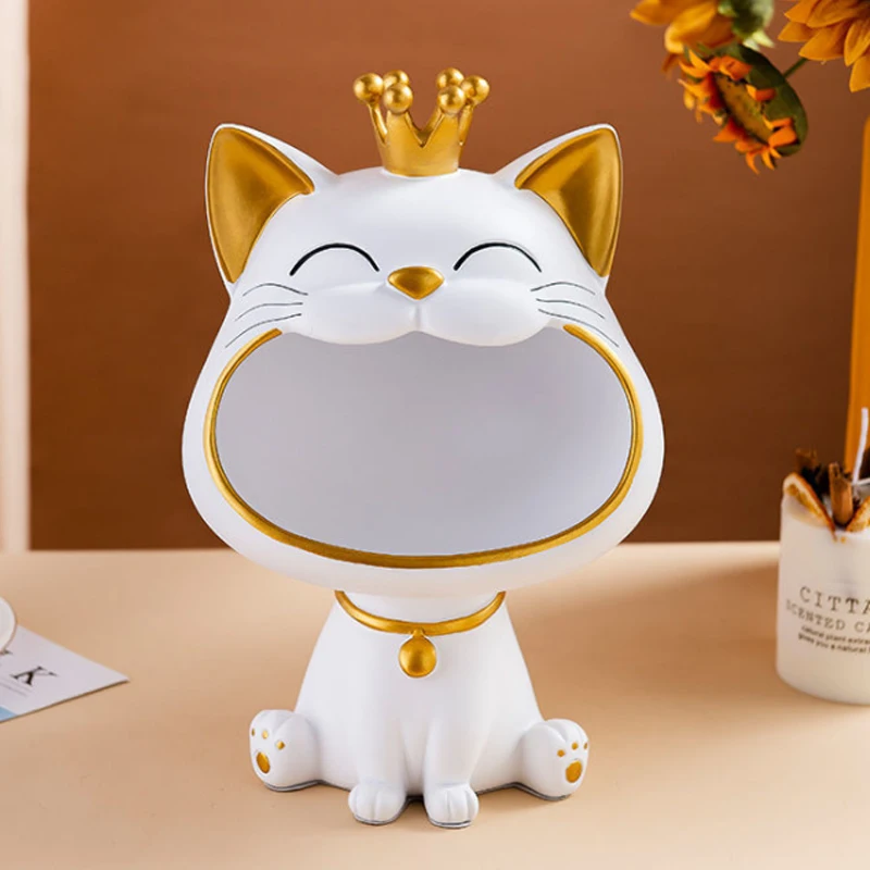 Большая коробка для хранения кошек украшение дома из смолы настольный