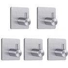 Крючок из нержавеющей стали 304, самоклеящийся настенный крючок для дома и кухни, крючок для полотенец, крючки для ванной комнаты, нержавеющие крючки, вешалка