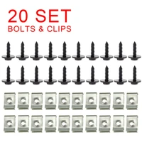 40pcs20set car screw clips engine undertray guard nut screw clips accessories for bmw 13567xz series