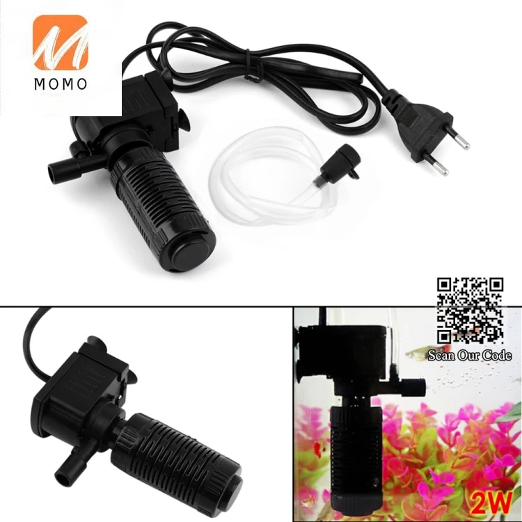 Дешевый мини-насос для аквариума насос 2 Вт фильтрации губки + поток воды