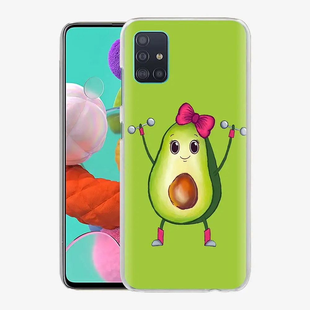 

Phone Case for Samsung Galaxy A51 A71 A50 A21s A31 A20e A10 A70 A30 A40 A41 A11 Hard Original Cover Avocado Cute Cartoon Fruit