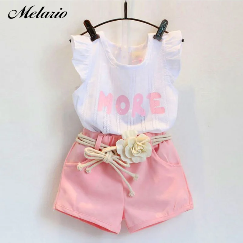 Комплект одежды для девочек из жилета и брюк в полоску | Детская одежда обувь