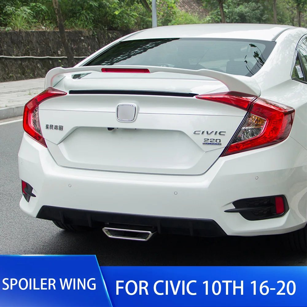 Задний спойлер для багажника Honda Civic 10th Gen. 2016 2017 2018 2019 седан 4D ABS пластиковый