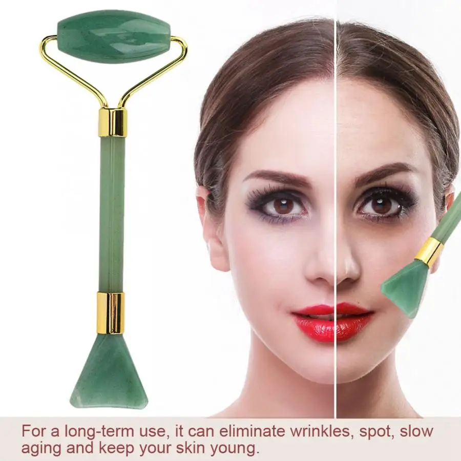 Натуральный нефритовый роликовый массажер аметистовый массаж лица против