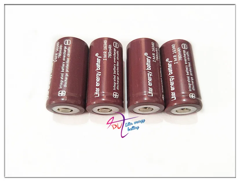 Литровая энергетическая батарея RCR 123 16340 780mAh 3,7 V литий-ионная аккумуляторная батарея литиевые батареи с розничной посылка