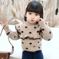 girls sweater kids babys coat outwear 2021 red blue thicken warm winter autumn knitting tops pure cotton childrens clothing