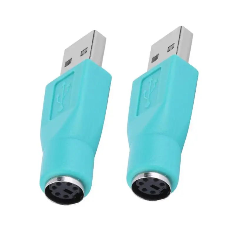2pcs USB 2.0 Male To Female Converter Adapter For PS2 Computer PC Laptop Keyboard Mouse Connector USB To For PS/2 Adapter