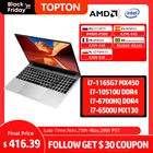 Игровые ноутбуки Topton 11 поколения, Intel Core i7 1165G7 i5 1135G7, 15,6 дюймов, HD IPS дисплей, тонкий ноутбук, Windows 10 Pro, клавиатура с подсветкой