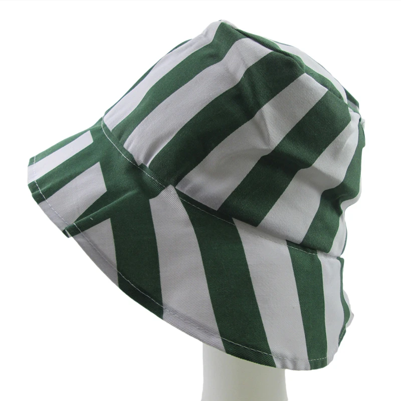 Anime BLEACH Cosplay Urahara Kisuke Cos Halloween Cartoon Hat White And Green Stripes Cosplay Hats