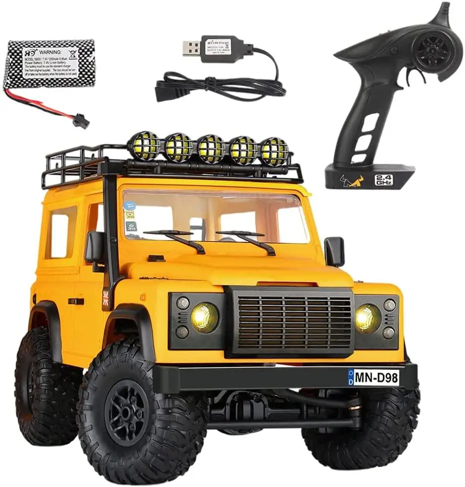 1/12 Rc Mn98 Rock Crawler 2.4g With Led Upgraded Version Excellent Off-road Capability High-speed Vehicle Climb Rock Model Grade