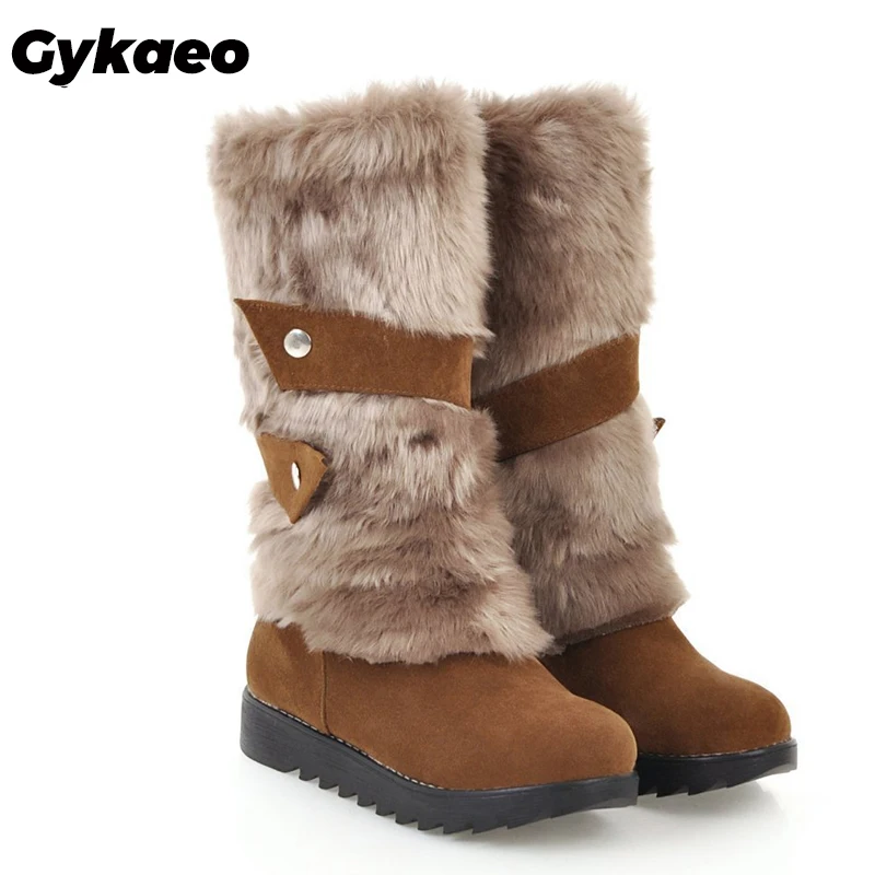 Gykaeo/Лидер продаж Теплые женские ботинки для снега Сезон осень зима 2021 Обувь