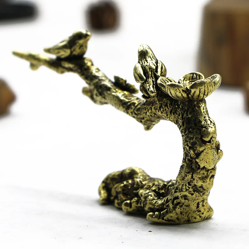 ZOCDOU 1 шт. медная ветка дерево птица волшебство маленькая модель украшения поделки