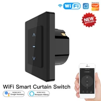 tuya wifi smart curtain switch touch design for motorized curtains and roller blinds work with tuya smart life app alexa google