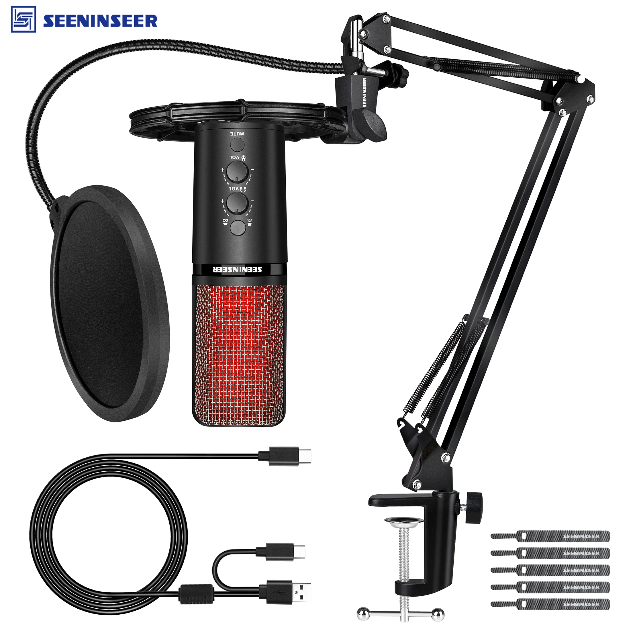 USB микрофон для подкастов комплект компьютерных игр Потоковое вещание