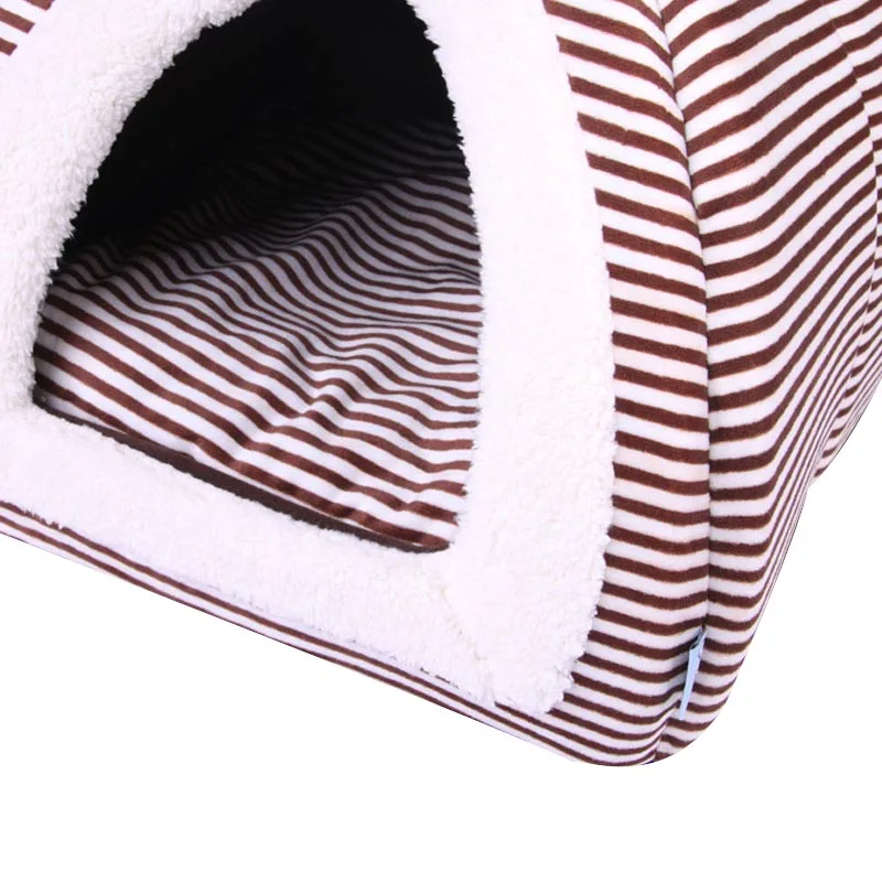 Кровать для собаки домик домашнего питомца Складная мягкая теплая губчатая