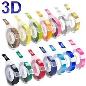2 шт. 9 мм этикетки для Dymo 3D ярлык этикетки с тиснением лента для производитель Этикеток Dymo принтер машина для прикрепления этикеток 1610 Motex E101