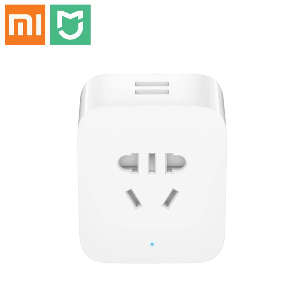 Xiao mi jia умная WiFi вилка улучшенная версия с двойным USB портом умный дом телефон