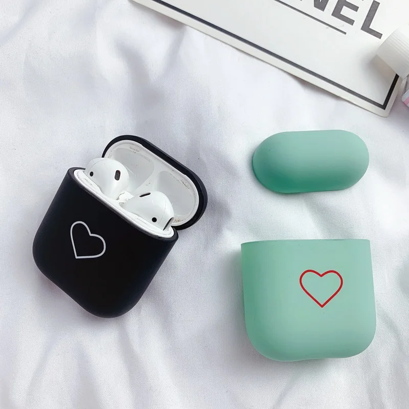 YBD Модный чехол с рисунком маленького сердца для AirPods Air pod Series 1 2 Жесткий Чехол для ПК чехол для Apple Airpods чехол Coque Funda