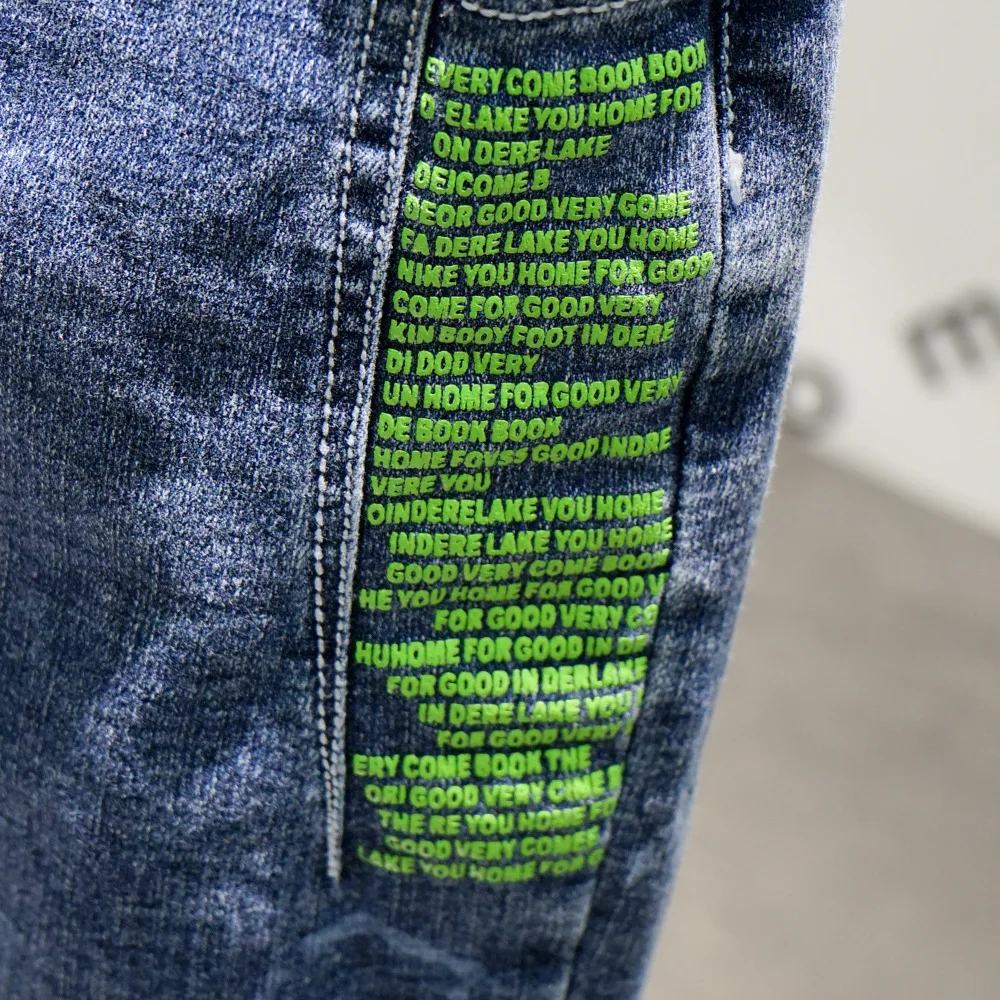 Джинсы для мальчиков джинсовые брюки детская одежда весенне-осенние прямые