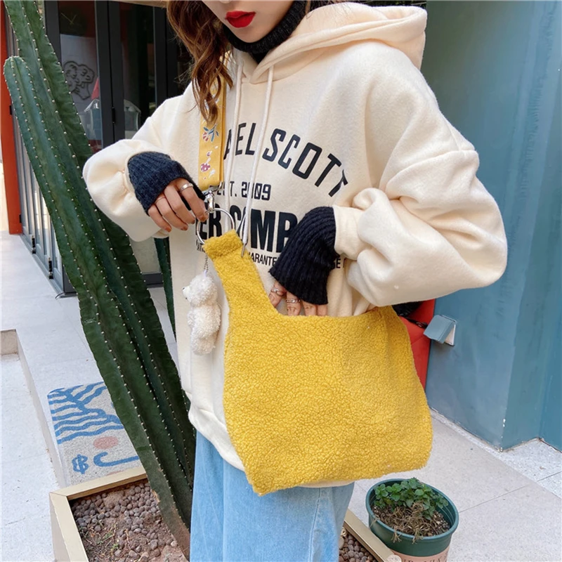 Оригинальная зимняя сумка Youda Женская плюшевая большой вместимости Большая