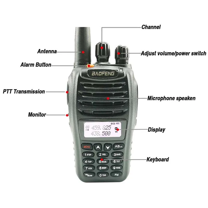 Baofeng UV-B5 иди и болтай Walkie Talkie “иди 5 Вт UHF VHFSMA-F Dual Band легкий Портативный Ham