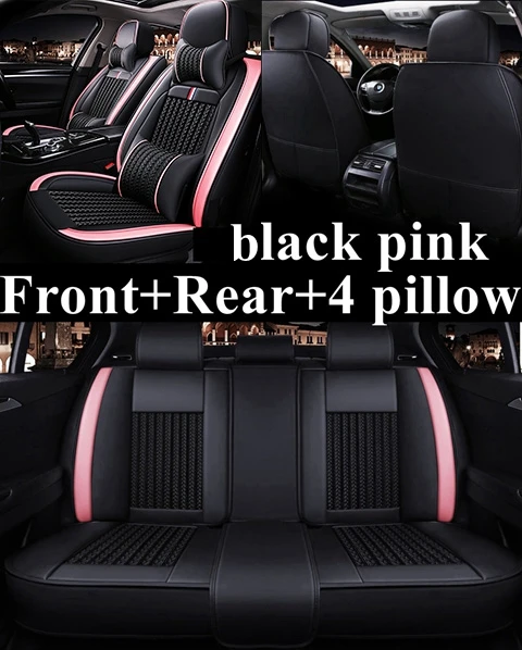 Полный Чехол для автомобильного сиденья для Dacia duster Logan DODGE Challenger Ram Rampage caliber Nitro NEON Caravan jource Dart Avenger - Название цвета: black pink luxury