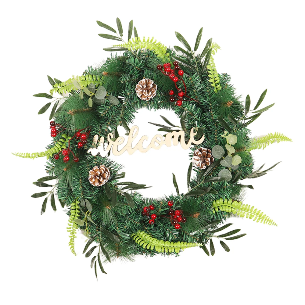 

Artificial Wreath Wall Ornament Pendant Christmas Mixed Name Plate PVC Xmas Multicolor Foam Home Decoration Eucalyptus Wreaths