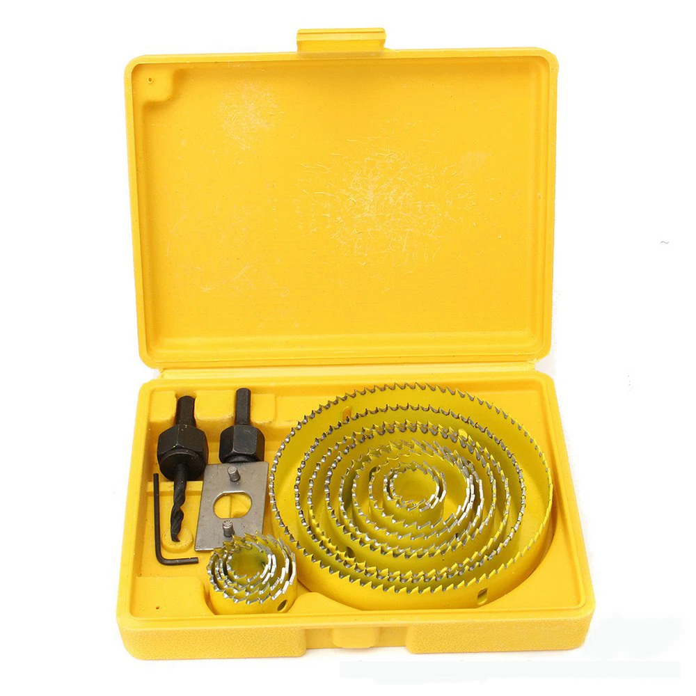 

13Pcs Wood Hole Saw Sets Portable Woodworking Hole Set Cutting Tool Plasterboard Hole Punch Spotlight Reamer for Woodworking