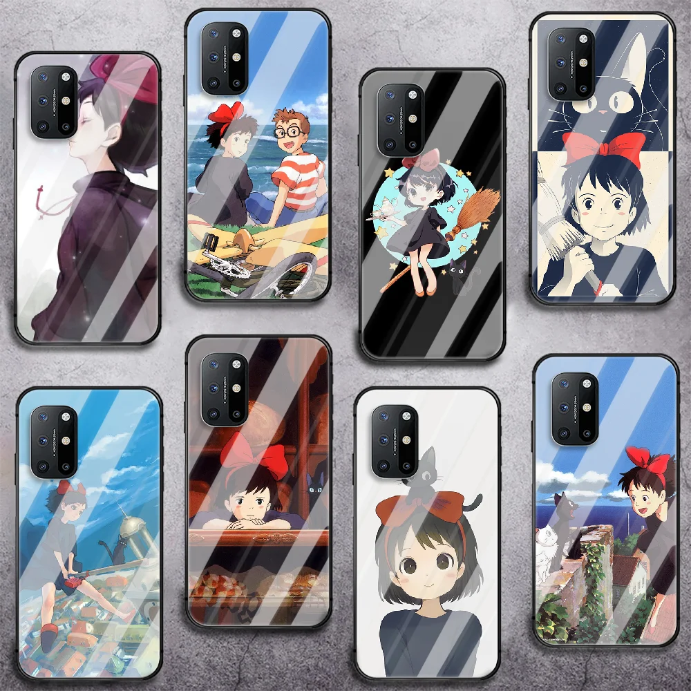 

Kikis Delivery Service Phone Tempered Glass Case Cover For Oneplus 5 6 7 8 9 Nord T Pro Pretty Black Etui