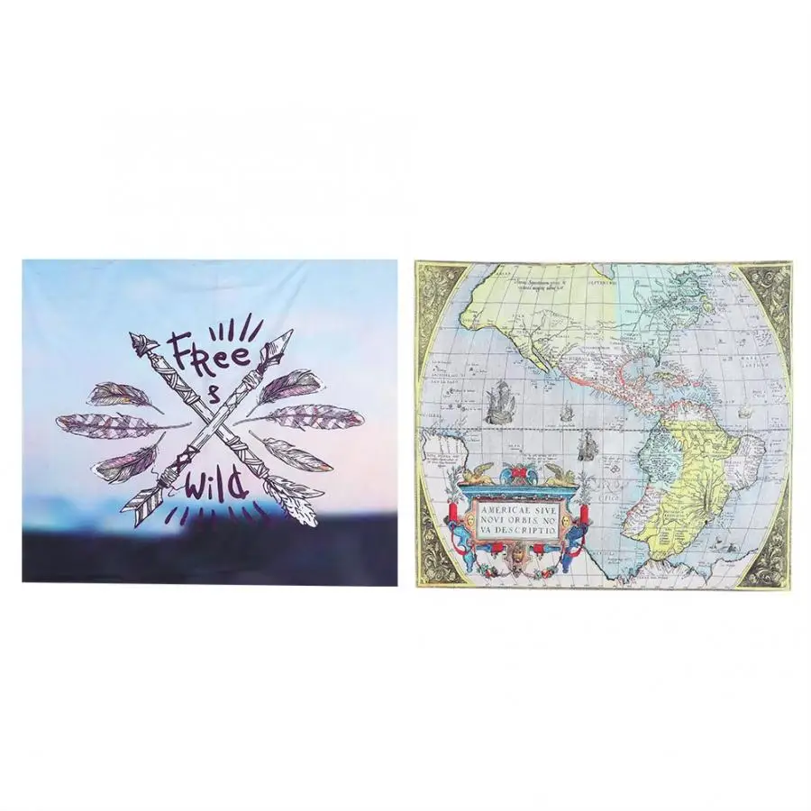 Полиэстер Настенный Гобелен диван пледы одеяло коврик для йоги квадратный